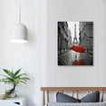 thumbnail image 3 of COMIO  Black and White Romantic Paris Street Contemporary Art Poster Prints Eiffel Tower with Red Umbrella Photography Framed Wall Mounting Ready to Hang, 3 of 4