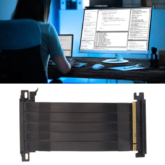 Tarjeta Gráfica GPU Vertical Full Speed ​​PCI-E 40 X16 Riser Cable Extensor Flexible de Alta Velocidad PCIE 40 X16 Riser Cable 180 GPU Extension Cable para RTX 4090 para