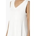 thumbnail image 5 of Women's PLUS Essentials Luxe Jersey Tunic V-Neck Relaxed Fit Sleeveless Top, 5 of 7