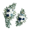 thumbnail image 1 of 2 guirnaldas de arco de boda con flores artificiales, adorno colgante para decoración del hogar, telón de fondo floral para decoración de puerta de Azul, 1 of 8