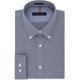 thumbnail image 1 of Tommy Hilfiger - Camisa de vestir con botones para hombre, sin planchado, color azul marino, 18, 1 of 1