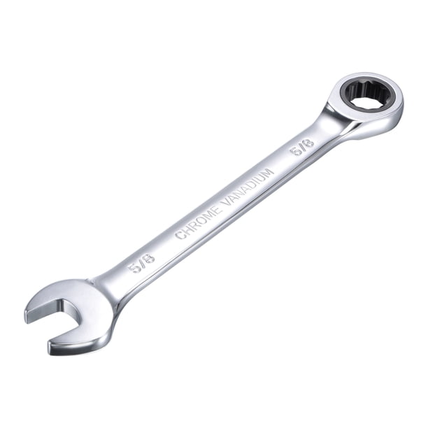 Llave de combinación de trinquete Unique Bargains de 5/8" SAE 72 dientes, herramientas de spanner de extremo de caja de 12 puntos, Cr-V