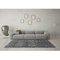 thumbnail image 3 of Ahgly Company Indoor Round Abstract Gray Modern Area Rugs, 4' Round, 3 of 4
