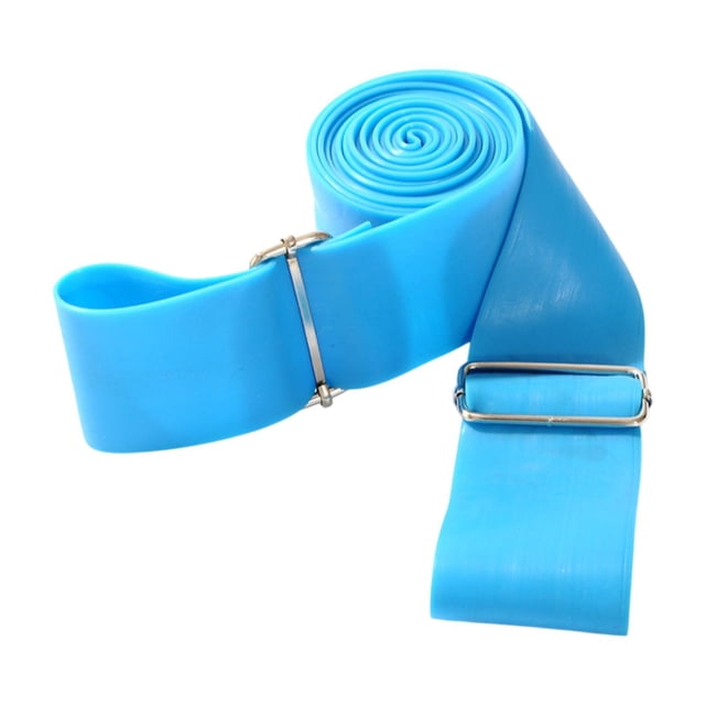 Accesorios de banda de resistencia de correa de Fuerte Banda de entrenamiento de estiramiento ajustable para gimnasia Mujeres Men dance Pilates Azul