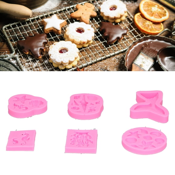 6 Pcs Moules en Silicone en Forme de Coquillage Marin, Moule à Chocolat avec Étoile de Mer, Coquillage et Queue de Poisson pour Décoration de Gâteau, Chocolat, Fondant, Cupcake et Plus