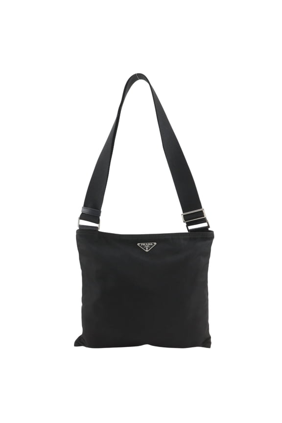 Pre-Owned Prada shoulder bag, nylon, black, A5 size, women's.