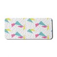 thumbnail image 1 of Abstract Computer Mouse Pad, Memphis Style Modern Geometric Forms with Lines Colorful Triangles Graphic, Rectangle Non-Slip Rubber Mousepad X-Large, 35" x 15" Gaming Size, Multicolor, by Ambesonne, 1 of 2