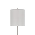 thumbnail image 2 of Plue 63 Inch Floor Lamp, Chrome Pole Round Base, Off White Drum Shade, 2 of 7