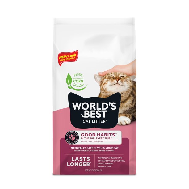 Cat Litter World's Best Good Habits Cat Attract, bolsa de 6,8 kg
