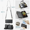thumbnail image 4 of Funda tipo cartera para Samsung Galaxy S21 Ultra con bloqueo RFID, tarjetero, cremallera y ranura para billetes, correa de hombro magnética de piel sintética suave para mujer, 4 of 10