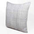 thumbnail image 4 of Ox Bay 20" x 20" Hand-Woven Gray/ White Tartan/Plaid Cotton Blend Pillow Cover, 4 of 8