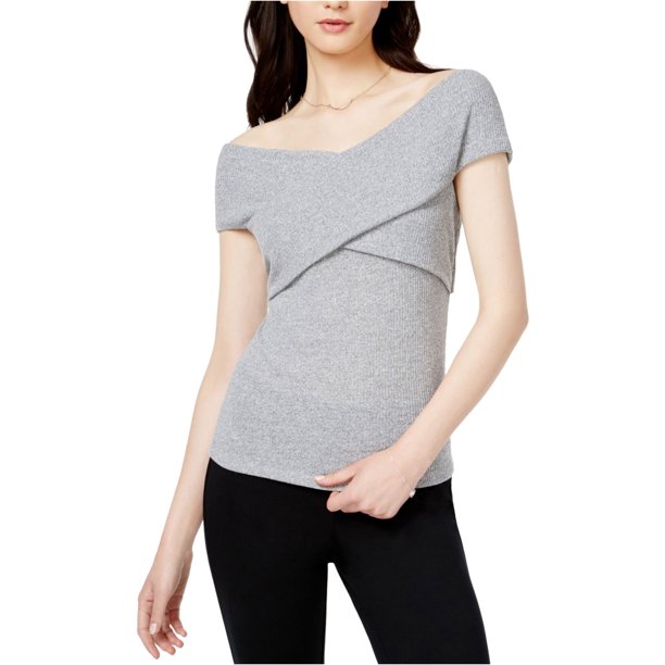 Blusa entrecruzada bar III para mujer gris grande