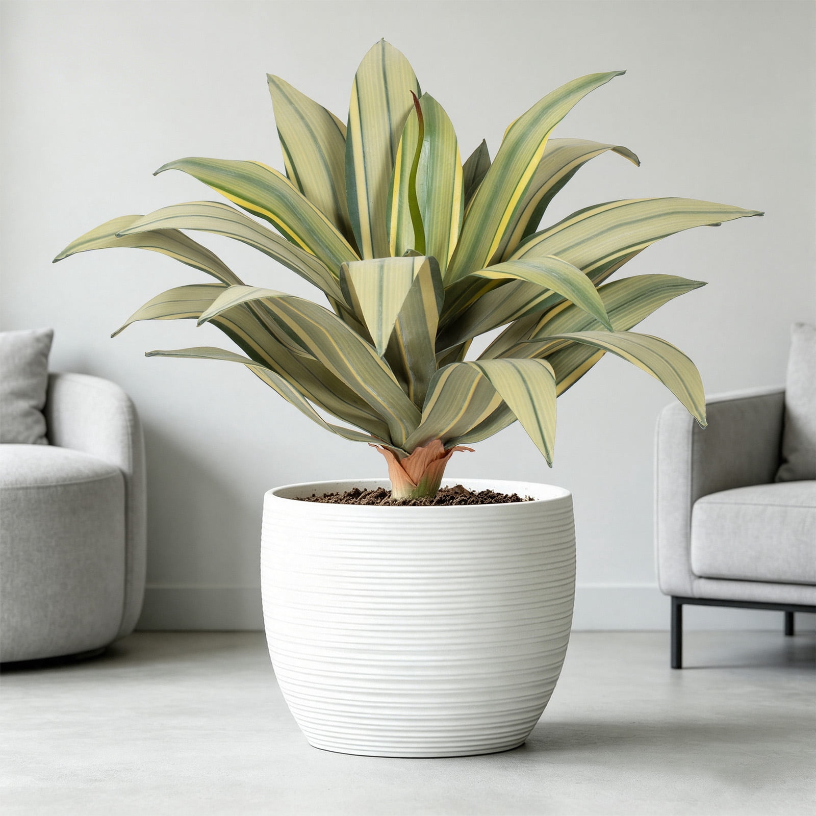 16in Faux Agave Plant, UV Protected Green Artificial Agave, Unpotted Mini Fake Succulent for Indoor Outdoor Decoration