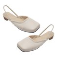 thumbnail image 2 of Sandalias de tacón bajo, sandalias de cabeza cuadrada, sandalias de cabeza cuadrada simples, sandalias de punta cerrada, muy versátiles, 2 of 9