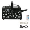 thumbnail image 1 of KFFKFF 900W Snow Machine with 9 LED RGB Lights, 12 LED Lighting Colors, and Wireless Remote, Handheld/Hanging Outdoor Snowflake Machine Fake Snow Machines, 1 of 9