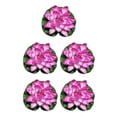 thumbnail image 2 of Destyer EVA Artificial Lotus Replacement Vivid Simulation Outdoor Garden Landscaping Photography Fake Water Flower Dark Pink 5Set, 2 of 6