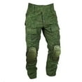 thumbnail image 2 of Camo Pants Men Work Straight Trousers with Knee Pads Daily Outdoor Hiking Camping Training Durable Utility Mens Cargo Pants Green2 28, 2 of 3