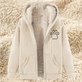 thumbnail image 2 of Jalioing Fleece Lined Hooded Sweatshirt for Women Long Sleeve Zipper Up Winter Thermal Jacket Thick Warm Coat, 2 of 4