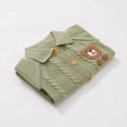 thumbnail image 6 of YIXPOH Newborn Baby Knit Romper Long Sleeve One Piece Bodysuit for Boys Girls Soft Breathable Knitwear 0-1 Months Light Green, 6 of 9