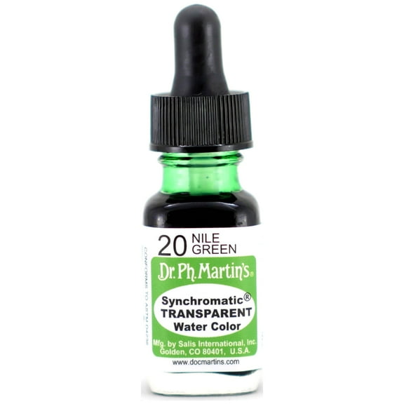 Dr. Ph. Martin's Synchromatic Transparent Water Color, 0.5 oz, Nile Green (20)