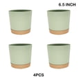 thumbnail image 3 of Cateissary 4 macetas para flores, bandeja para plantas, suministros de jardín, decoraciones, macetas de 8 pulgadas, agujeros de drenaje, decoración de Jardín y Patio Verde 6.5 pulgadas Cateissary HA083860-01, 3 of 6