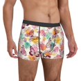 thumbnail image 5 of Men's Boxer Briefs, Butterflies and Roses Soft Comfy Mens Underwear Boxer Briefs Breathable With Widen Waist, 5 of 7
