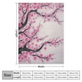 thumbnail image 4 of ONETECH  Cherry Blossom Throw Blanket, Sherpa Blanket,Pink Sakura Flowers Blanket for Girls Women,Soft Cozy Bed Sofa Couch Blanket for Bedroom Living Room, 4 of 6