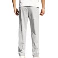 thumbnail image 4 of Oalirro Men's Comfortable Solid Color Polyester Drawstring Elastic Waistband Straight Leg Casual Sports Pants for Fitness Outdoor All Seasons, 4 of 9