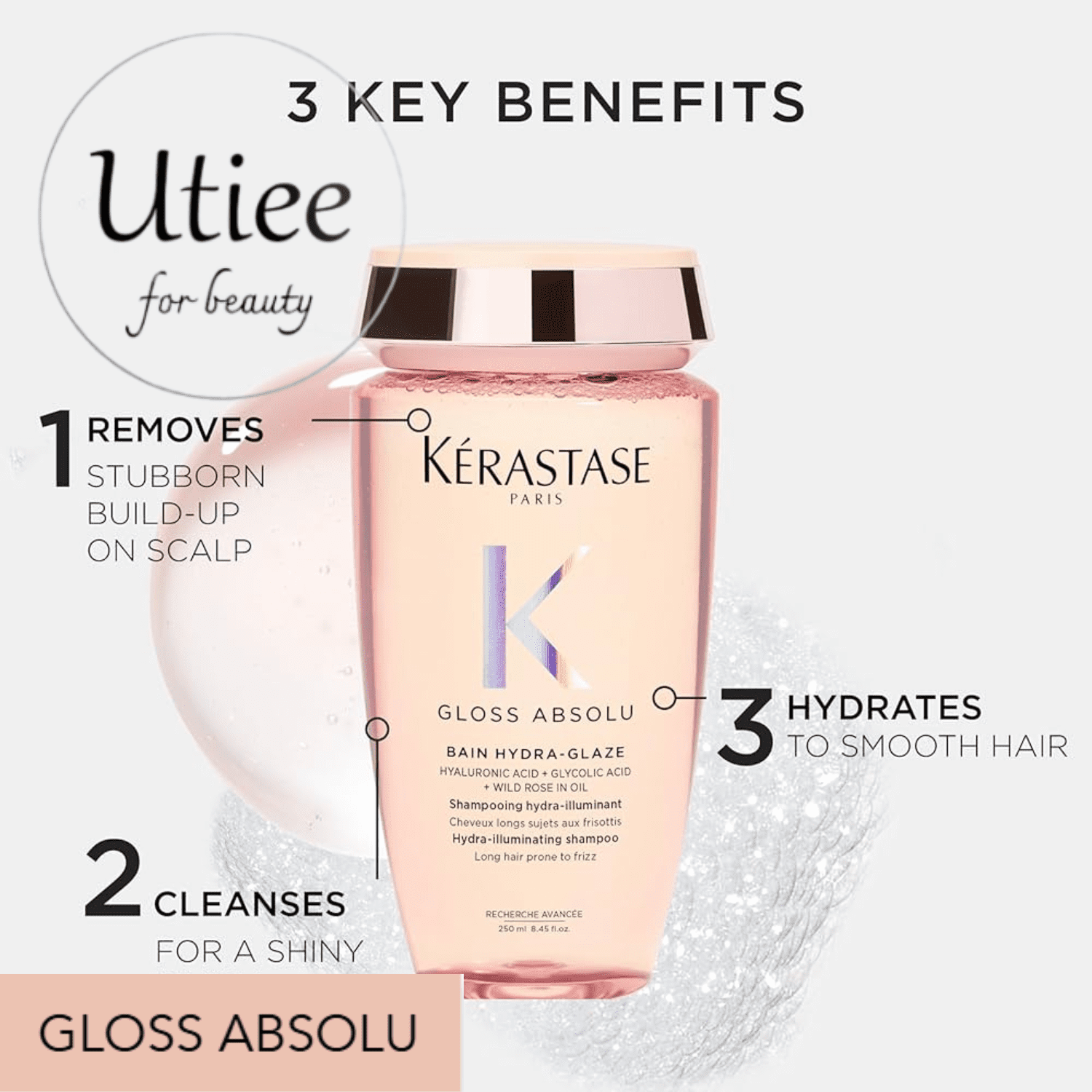 Kerastase Gloss Absolu DUO, Bain Hydra-Glaze Shampoo 8.45