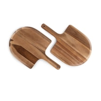 Toscana Personal 10-Inch Pizza Peel Set of 2, Acacia Wood