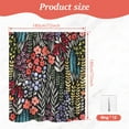 thumbnail image 3 of Dznils Boho Colorful Floral Fabric Shower Curtain, Watercolor Pattern with Hooks, 72" x 72", Black, 3 of 12