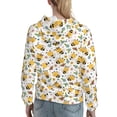 thumbnail image 7 of Honeii Bee and Flowers Pattern Womens Oversized Hoodies Long Sleeve Sweatshirts Pullover Fall Outfits with Pocket-XX-Large, 7 of 7