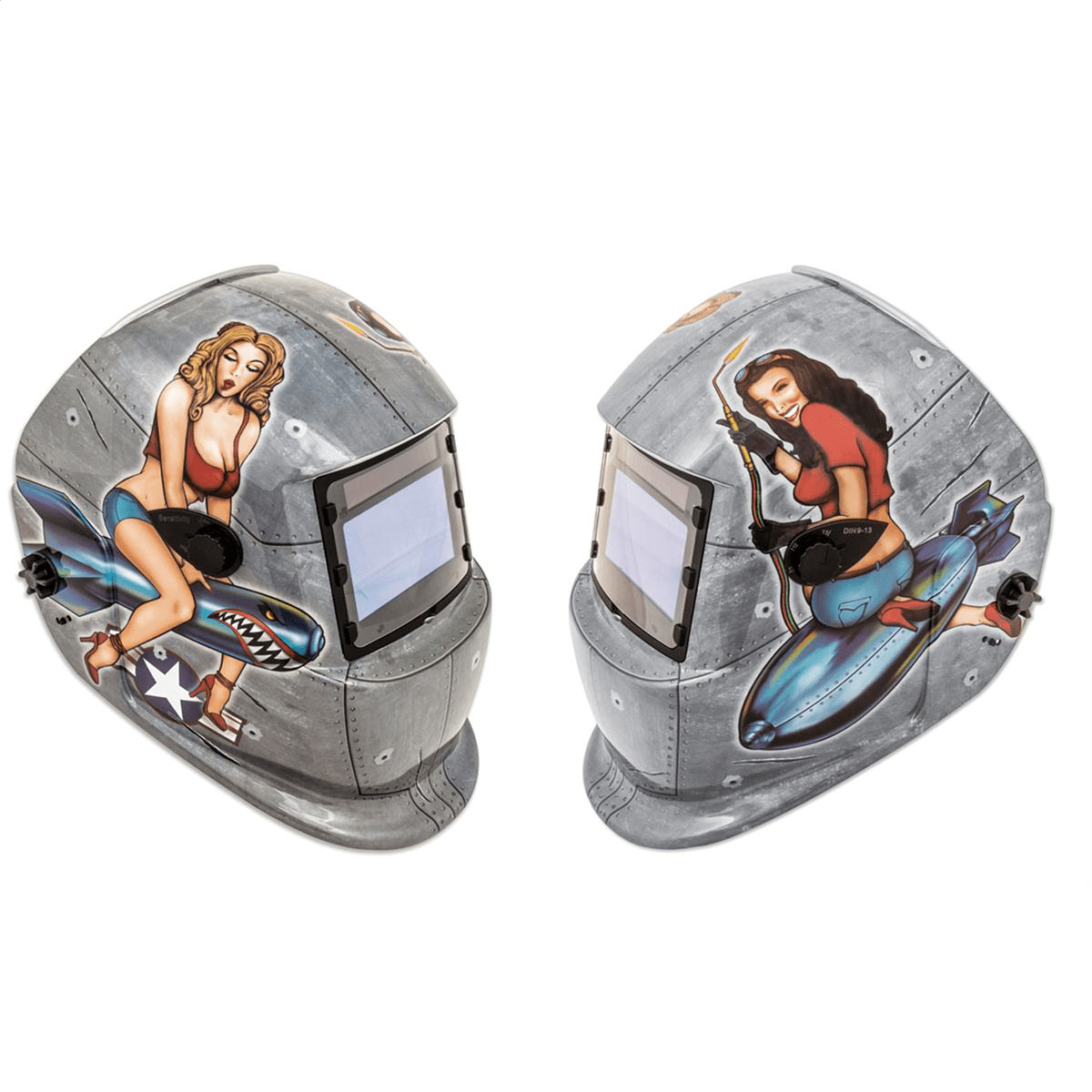 Titan Solar Powered Auto Darkening Welding Helmet, Large Viewing Area 3.86" x 2.17", Variable Shades