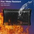 thumbnail image 3 of 2pcs Fireproof Document Bags(1832℉), EEEkit Fire Safe Document Holder, Fireproof & Waterproof Safe Storage Pouch with Zipper, Silicone Coated Pouch for Documents, Files, Money, Jewelry, Tablet, Black, 3 of 11