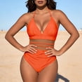 thumbnail image 2 of Aboser Halter Swimsuits for Women One Piece High Cut Bathing Suit Deep V Plunge Cheeky Swimsuit Breathable Mesh Sheer Swimwear Slim Fit Backless Shaping Wear, 2 of 6
