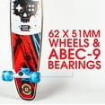 thumbnail image 5 of Madd Gear 32" Cruiser Complete Skateboard Maple Deck Smooth 62mm Wheels Fast ABEC 7 Bearings, 5 of 11