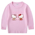 thumbnail image 2 of Hello Kitty camiseta de Color sólido para niños primavera otoño nueva camisa de cuello redondo para niños y niñas Camisa de manga larga de algodón para bebés, 2 of 5