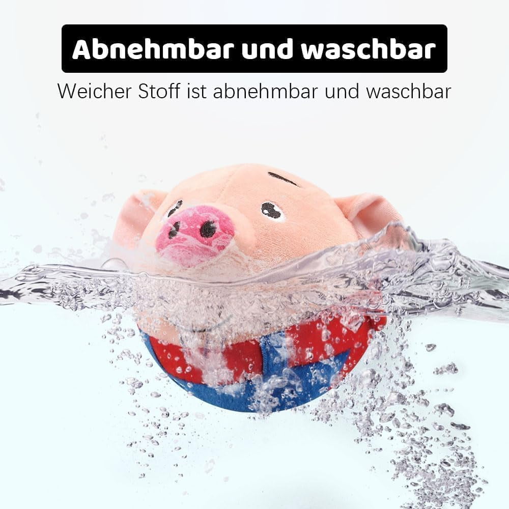 Interactive Dog Toys, Active Moving Pet Plush Toy, 2026 Squeaky Moving Dog Ball, Washable Cartoon Pig Sound Electronic Dog Toy, Shake Bounce Boredom Talking Toys for Dog Cats