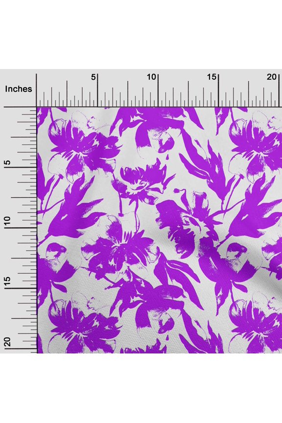 Georgette Viscose Purple Fabric Florals Quilting Supplies Print Sewing Fabric By The Yard 42 Inch Wide-CXI
