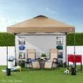 thumbnail image 6 of Best Choice Products 10x10ft Easy Setup Pop Up Canopy, Portable Tent w/ Side Wall, 1-Button Push, Case - Silver, 6 of 8