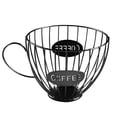 thumbnail image 1 of Cesta de almacenamiento para cápsulas de café y frutas para cafeterías y hoteles, color negro, 1 of 6