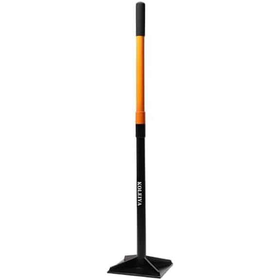 48 Inch Steel Hand Tamper Tool, 8x8 Inch Heavy Duty Ground Tamper and Soil Compactor for Landscaping, Yard, Garden, Pavers - Manual Tamping Tool for Dirt Leveling, Soil Compaction$$Garden & Patio