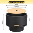 thumbnail image 4 of 26" Smokeless Fire Pit with Removable Ash Pan,Wood Burning Firepit Table with Lid&Fire Poker,Smokeless Outdoor Fireplace with Dust Bag, Outdoor Fire Pits Portable Bonfire Firepit for BBQ,Table,Bonfire, 4 of 9