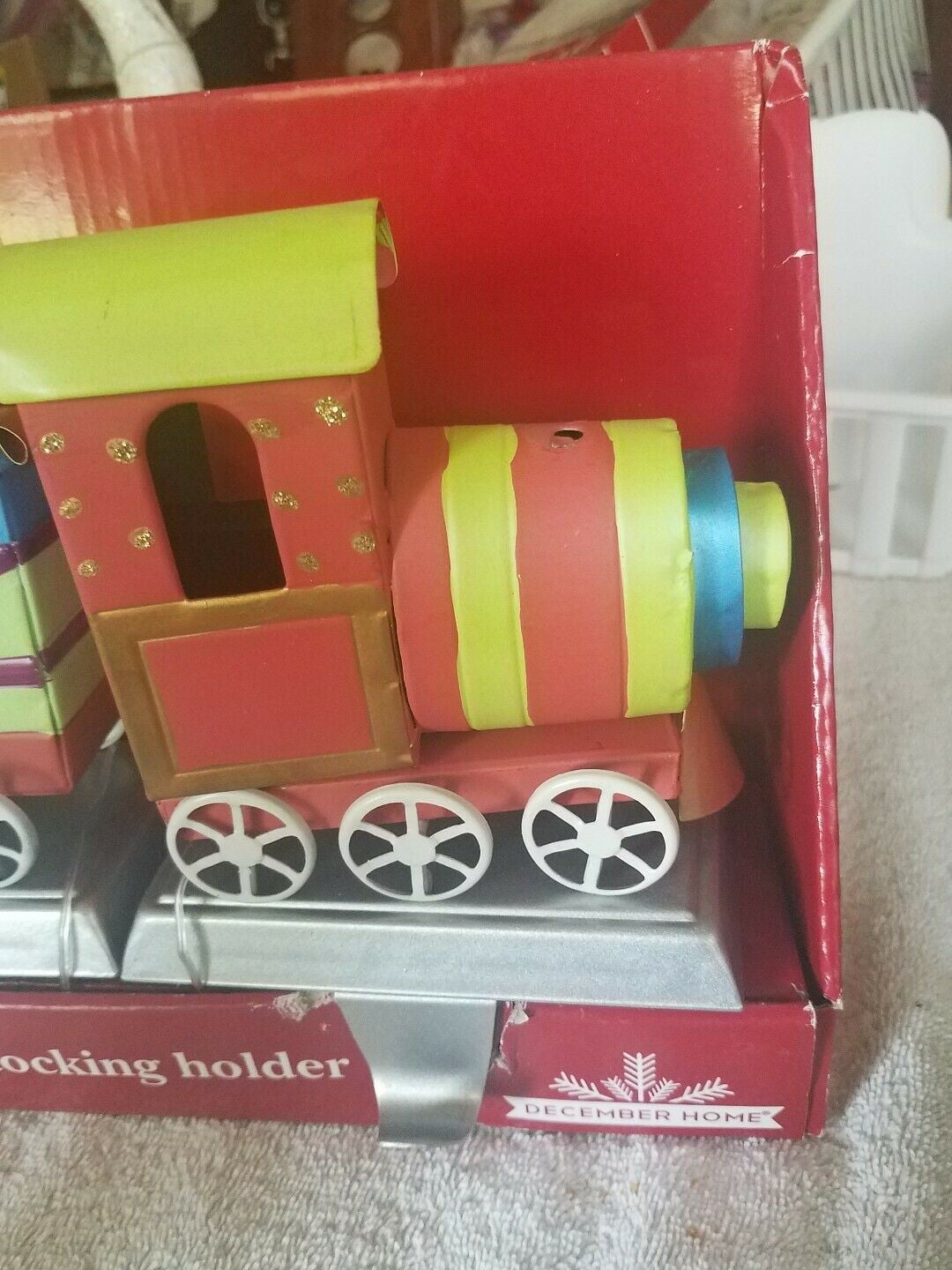 train stocking holder set of 4