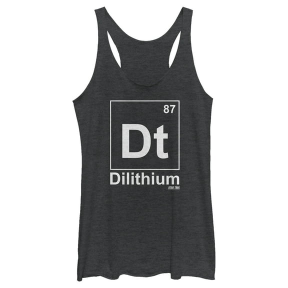 Women's Star Trek Dilithium Element #87 Racerback Tank Top Black Heather X Large