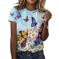 thumbnail image 3 of Daisy T Shirts Basic T-Shirt Short Sleeve Ladies Tee Shirt Summer Graphic Clothing, 3 of 5
