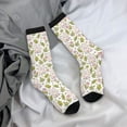 thumbnail image 5 of Hirioo Cute Rabbit Pattern Adult Middle Tube Socks Breathable Sock Non-Pilling,Contrasting Color Design, 5 of 6