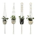 thumbnail image 4 of Juego de 4 colgadores de plantas para colgar en la pared de interior, cesta decorativa para macetas con 4 ganchos para decoración del hogar en interiores y exteriores, caja de regalo, 4 of 8