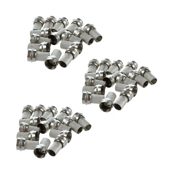 45 Pcs RG6 F-Type Twist-on Coax Coaxial Cable Connector Male for CCTV Camera