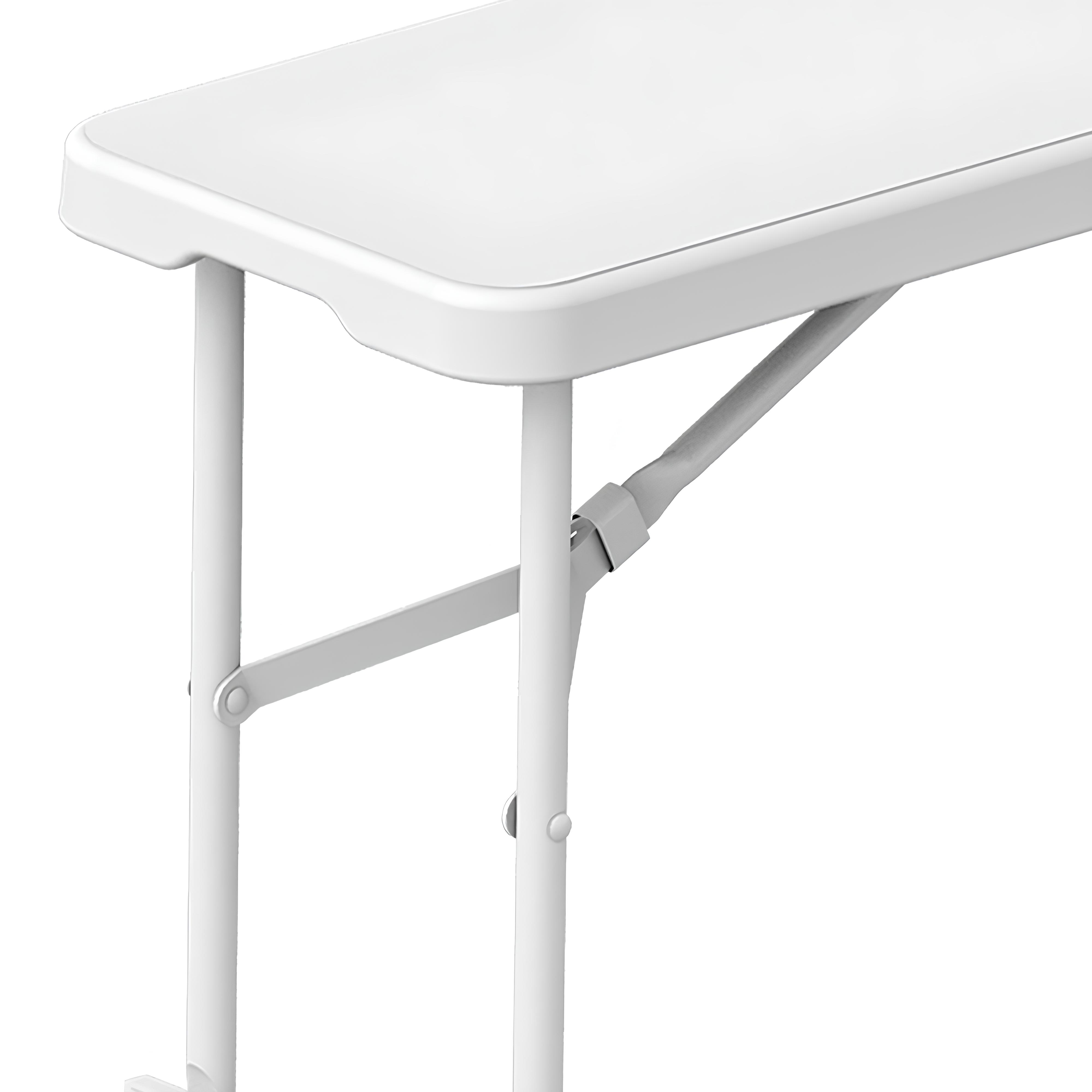 Uforic 2 Pcs 6FT Folding Bench Lightweight Portable Outdoor Bench with Carrying Handle for Dining Camping Picnic BBQ Sports Garden Indoor Outdoor Patio Activities, Whte